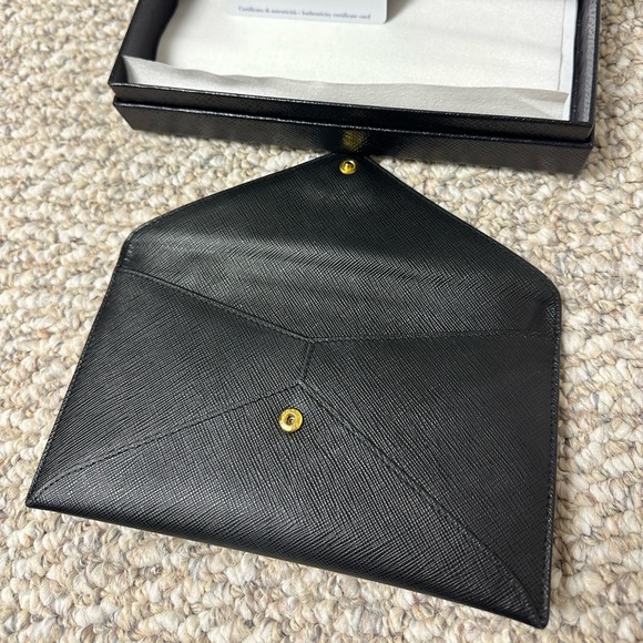 PRADA Saffiano Leather Long Envelope Wallet - Picture 7 of 11